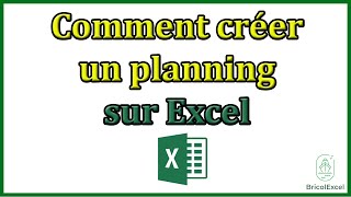 Comment créer un planning sur Excel [upl. by Otrebogir]