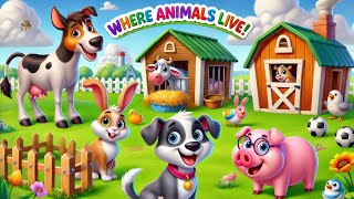 Animal Homes Song for Kids  Learn About Animals and Their Homesquot [upl. by Aninnaig]