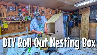 How to make a DIY Roll Out nesting box for the chickens [upl. by Danforth]