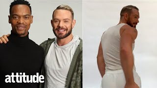 Strictlys John Whaite twerks on Attitude cover shoot with Johannes Radebe [upl. by Yretsym701]