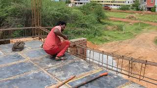 slab centring video  new house construction  rod bending and centringVwithNature [upl. by Ras]