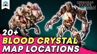 20 Blood Crystal Locations Isle of Siptah Guide  Age of Sorcery Chapter 3  Conan Exiles [upl. by Aneelak]