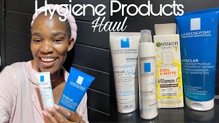 Hygiene products haul  eczema prone skin products  dischem amp clicks haul skin acne haul africa [upl. by Annahaj689]