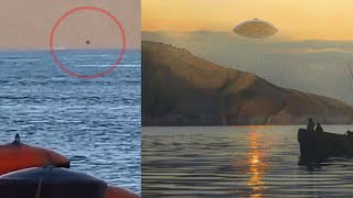 UFO spotted over Lake General Carrera Argentina  Chili March 2024 👽 [upl. by Lectra]