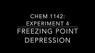 Freezing Point Depression Calculations [upl. by Gerik]