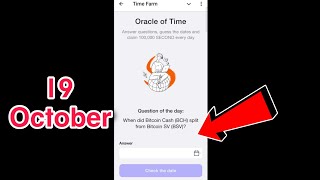 When did Bitcoin Cash BCH split from Bitcoin SV BSV Question Of the Day Time Farm 19 October [upl. by Acinomed]