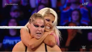 alexa bliss vs ronda rousey RAW womens championship Summerslam 2018 full match [upl. by Claretta]