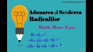 Calcule cu radicali Adunarea si scadere radicalilor [upl. by Javed552]