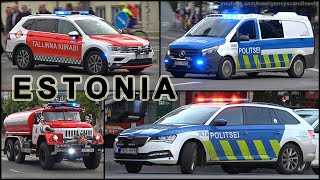 Estonia Police Ambulance and Fire Department responding [upl. by Fernyak]