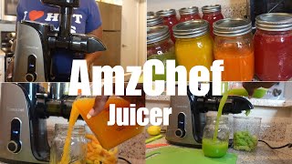 Best Juicer 2023 AmzChef Review Juicing On A Budget [upl. by Eelyma]