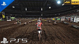 PS5 Monster Energy Supercross GAMEPLAY  Ultra High Realistic Graphics 4K HDR [upl. by Daloris]