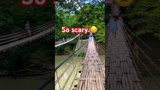 Could you walk the wobbly hanging bridge in bohol Come and join with us ☺️☺️trending travel [upl. by Bilski]