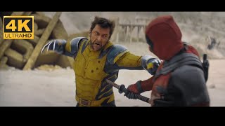 🔥deadpool and wolverine movie fight scene 4k clips 🔥 deadpool3 wolverine marvel [upl. by Attenra83]