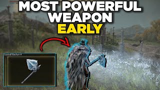 Most Powerful Weapon you can get Early  ICERIND HATCHET  Elden Ring Guide [upl. by Rybma38]