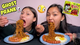 Black Bean Noodles Challenge😍🤤Jajangmyeon Ramenrashushresthaa [upl. by Nylatsirk]