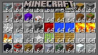 TODOS os BLOCOS SECRETOS do MINECRAFT BETA no SURVIVAL  Atualizando Java 57 [upl. by Annert]