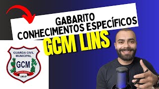 Gabarito  GCM Lins  Conhecimentos Específicos [upl. by Hanah]