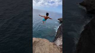 MASSIVE GAINER IN HAWAII cliffjumping shorts [upl. by Heiner]