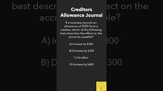 What will happen if journalentries bookkeeping quiz accountingstuff finance creditors [upl. by Clough]