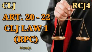 ART 20  22 CRIMINAL LAW 1 RPCPh Act No 3815 [upl. by Anigriv]