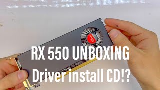 THE LAST DRIVER CD Unboxing PowerColor AMD Radeon RX 550 Low Profile Graphics Card with 2GB GDDR5 [upl. by Eelirol]