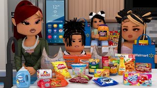 PREPARING THE KIDS FOR SCHOOL GROCERY SHOPPING AT WALMART  Bloxburg Family Roleplay [upl. by Hasheem]