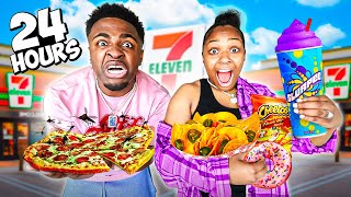 Eating ONLY 7Eleven Food for 24 HOURS 🤮 [upl. by Emerald]