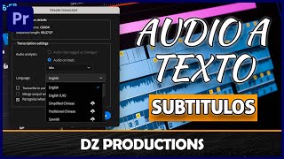 Premiere Pro Tutorial  Transcribir de Audio a Texto SUBTITULOS [upl. by Leveridge]