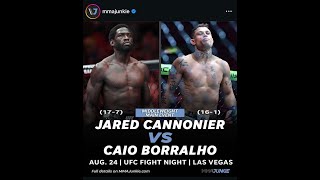 Jared Cannonier vs Caio Borralho UFC Fight NightLas Vegas HighlightsBreakdownPrediction [upl. by Hanfurd]