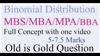 Binomial distribution MBS  1st semester [upl. by Ocsinarf]