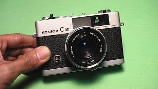 コニカC35EampLの使い方 KONICA C35 EampL How to use 1970s visual distance estimation camera [upl. by Narok]