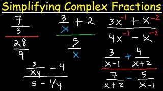 Algebra  Simplifying Complex Fractions [upl. by Strohl]