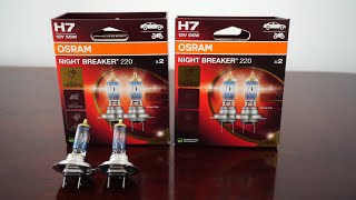 OSRAM NIGHT BREAKER 220 H7 Complete REVIEW [upl. by Clothilde516]