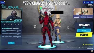 DEADPOOL VOICE TROLLING ON FORTNITE  EPISODE 5 DEADPOOL SKIN [upl. by Elbam]