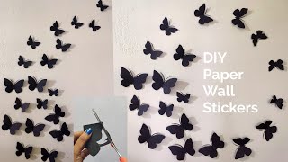 Easy Paper Butterfly wall decorationdiy butterfly wall decoration ideas [upl. by Htiekel29]