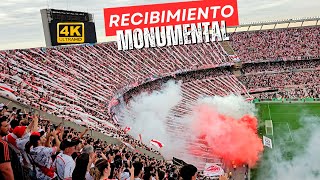 🔥 INCREÍBLE Recibimiento de River Plate ante Barracas  Monumental  2024 [upl. by Ennylcaj]