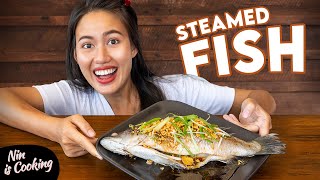 How to Cook a Whole SEA BASS Fish  Thai Fish Recipe [upl. by Zellner]