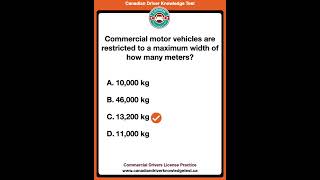 Commercial Drivers License Practice canadiandrivingtest drivingtest drivingexam [upl. by Naira809]