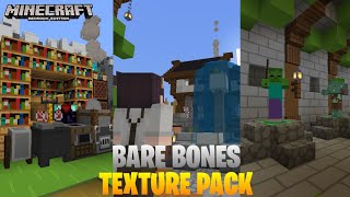 Bare Bones Texture Pack  Minecraft PE 120 [upl. by Akemad918]