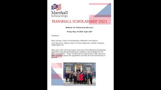 Marshall Webinar for Fellowship Advisers 15 May 2020 [upl. by Steele]