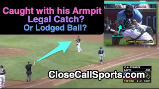 Pitcher Catches Ball with Armpit  Legal Play or Lodged Ball Ask the Umpire [upl. by Arocat]