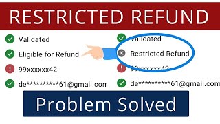 Restricted Refund in Bank account prevalidate for income tax return 202425 e filing portal Solution [upl. by Adamsun]