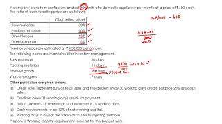 Prepare Working Capital Requirement Forecast [upl. by Wit]