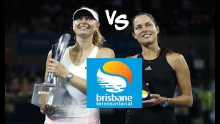 Sharapova vs Ivanovic ● 2015 Brisbane Final Highlights [upl. by Lorelie929]