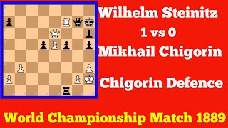 Wilhelm Steinitz vs Mikhail Chigorin  World Championship 1889 chess [upl. by Htidra980]