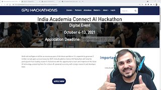 India Academia Connect AI Hackathon By Nvidia And Its Partners [upl. by Urissa162]