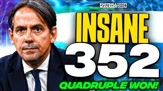 Inzaghis INSANE 352 Tactic Wins The Quadruple  Best FM24 Tactics [upl. by Essam367]