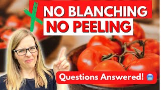 🍅FREEZING Tomatoes Freezing TIPS To Save You Time [upl. by Ynttirb]