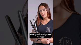 How to Pack Hair Straightener for Flight packingtips shorts [upl. by Atekal]