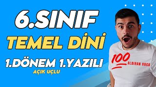 6 Sınıf Temel Dini Bilgiler 1 Dönem 1 Yazılı  Açık Uçlu👨‍🏫 Yeni 2024 [upl. by Airamat861]